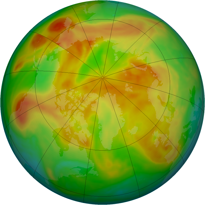 Arctic ozone map for 20 April 2008
